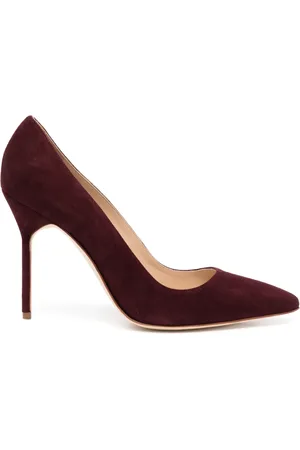 Manolo Blahnik Zapatillas de gamuza con tacón de 110mm