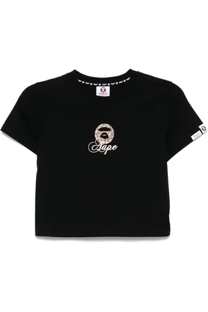 A Bathing Ape Playera con logo estampado