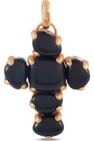 Pomellato Dije Capri en oro rosa de 18kt con ónix y cuarzo