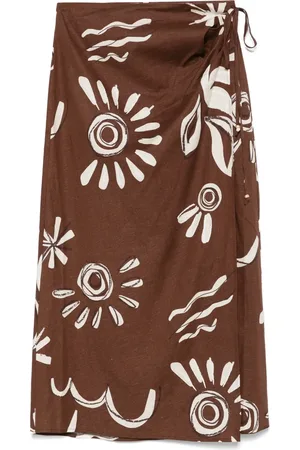 Scotch&Soda Falda midi con ilustración estampada
