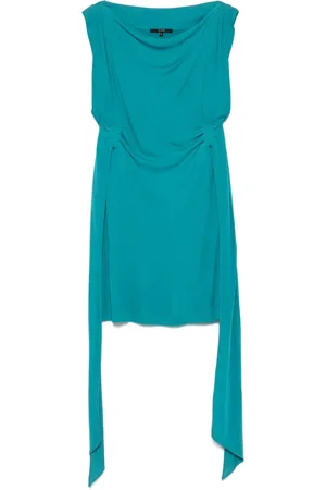 Gucci Vestido midi con cuello desbocado 2000