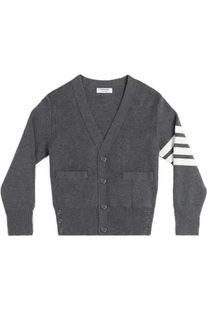 Thom Browne Cárdigan con rayas en las mangas