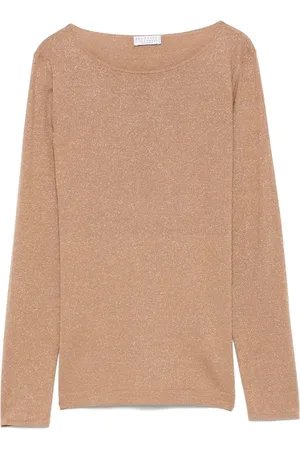 Brunello Cucinelli Playera con hilos metalizados