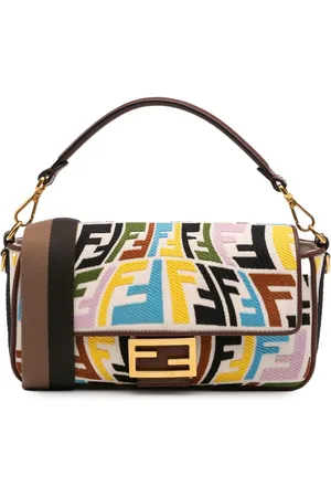 Fendi Bolsa satchel Baguette Fish Eye Vertigo Sarah Coleman con motivo Zucca bordado 2010-2025