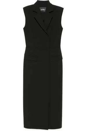 GOEN.J Vestido estilo blazer con panel a capas