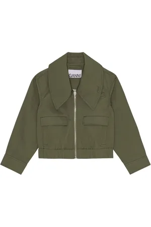 Ganni Chamarra con cuello oversize