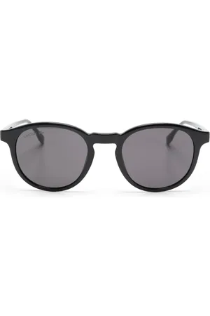 Lacoste Lentes de sol con armazón redonda y logo grabado