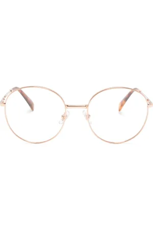 Miu Miu Lentes con armazón redonda metálica