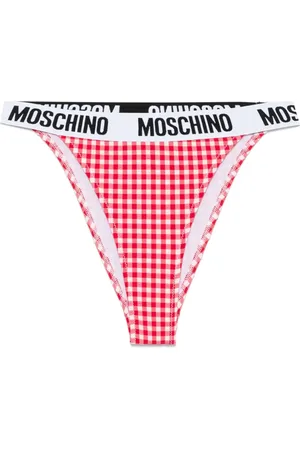 Moschino Bikinis bottom con motivo de cuadros gingham