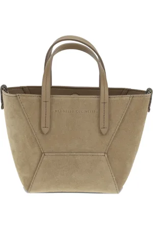 Brunello Cucinelli Bolsa de hombro de gamuza