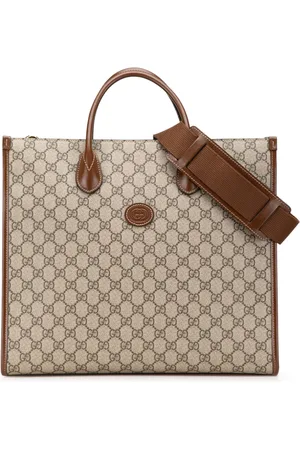 Gucci 2016-2024 Medium GG Supreme Azalea Calfskin Retro Interlocking G Tote satchel