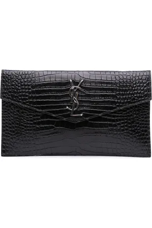 Saint Laurent Bolsa de mano Uptown de piel con efecto en relieve de piel de cocodrilo 2020