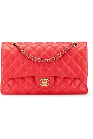 CHANEL Bolsa de hombro Classic mediana de piel caviar con doble solapa 2019