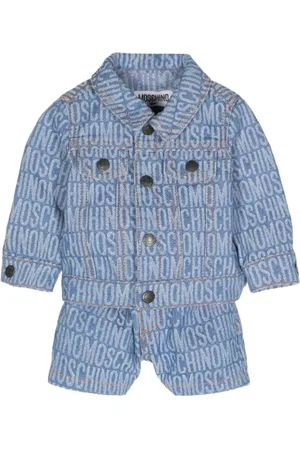 Moschino Chamarra de mezclilla con logo en jacquard