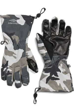 Balenciaga Guantes para nieve con estampado militar