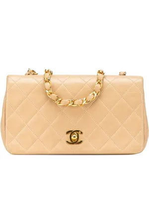 CHANEL Bolsa crossbody Mini Rectangular CC Quilted Lambskin Full Single Flap 1989-1991