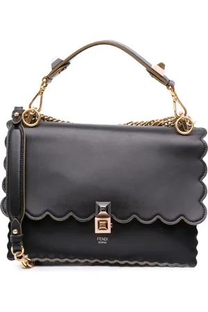 Fendi Bolsa satchel Kan I mediana de piel con festones 2010-2025