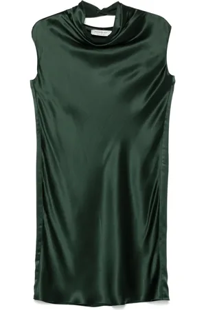 Saint Laurent Vestido midi con efecto satinado 2012