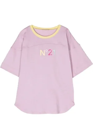 Nº21 Playera manga corta con logo estampado