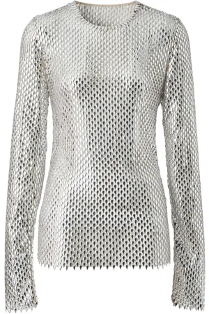 Burberry Top metalizado con lentejuelas