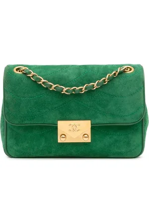 CHANEL Bolsa crossbody Pagoda Flap pequeña de piel de cordero y gamuza 2015-2016