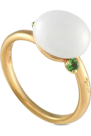 Pomellato Anillo Capri en oro amarillo de 18kt con granate y ágata