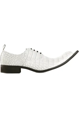 Comme des Garçons Crocodile effect lace-up shoes