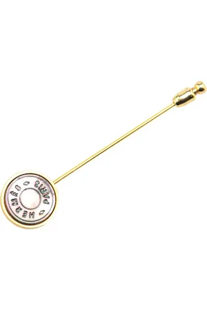 Hermès 2010-2024 Gold Plated Clou de Selle Stick Pin Brooch costume brooch