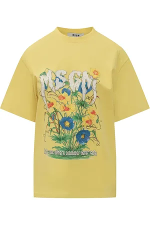 Msgm Playera con estampado floral