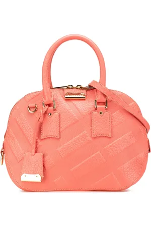 Burberry Bolsa satchel Heritage Grain Check Embossed Orchard Bowling Bag 2000-2017