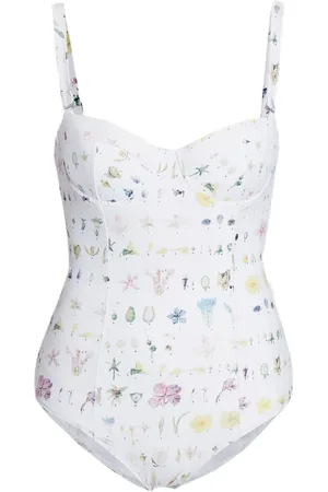 Erdem Traje de baño con estampado floral