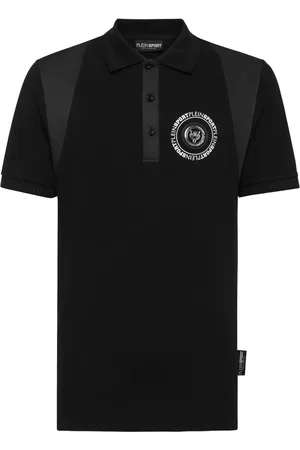 Philipp Plein Playera tipo polo con parche del logo