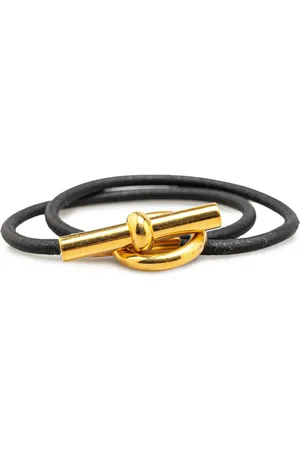 Hermès Pulsera de piel Glenan Double Tour del siglo XX