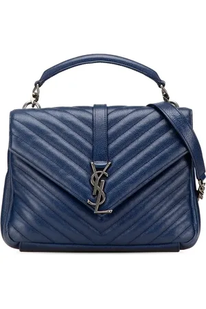 Saint Laurent Bolsa satchel Monogram Chevron Sheepskin College Bag mediana 2016