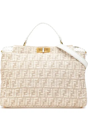Fendi Bolsa satchel Zucca Corda Iconic Peekaboo grande 2000-2010