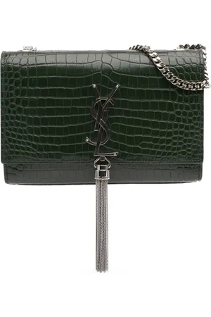 Saint Laurent Bolsa crossbody Medium Croc Embossed Leather Kate Tassel 2018