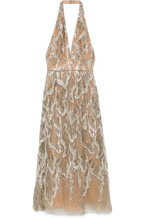 Elie saab Vestido midi bordado con lentejuelas