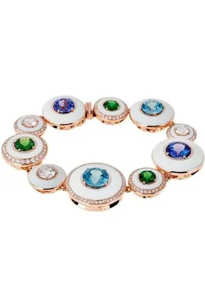 SELIM MOUZANNAR Pulsera en oro rosa de 18kt con gemas