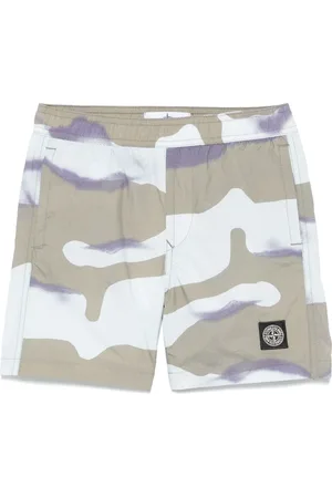 Stone Island Shorts de playa con aplique del logo