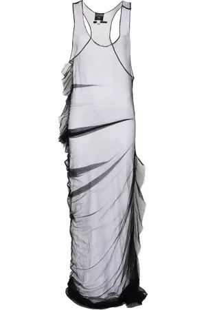 Jean Paul Gaultier Vestido largo con diseño traslúcido 2000