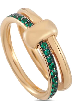 Pomellato Anillo Together en oro amarillo de 18kt con esmeralda