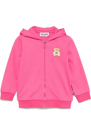 Moschino Hoodie con cierre y parche del logo