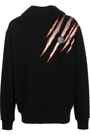 Philipp Plein Hoodie con estampado de rasguño
