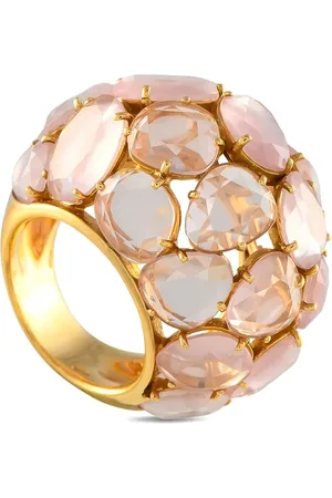 Pomellato Anillo Capri en oro amarillo de 18kt con cuarzo rosa