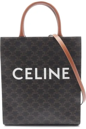 Céline 2000-2024 Small Triomphe Coated Canvas Vertical Cabas satchel