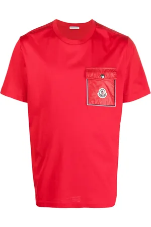 Moncler Playera con bolsillo en el pecho y parche del logo