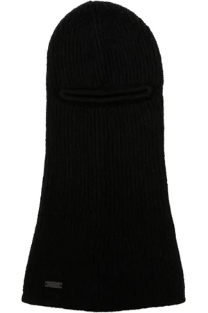 Saint Laurent Pasamontañas tejido con placa del logo