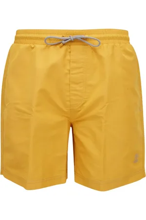 Brunello Cucinelli Shorts de playa con cordones en la pretina
