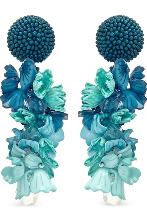 Oscar de la Renta Aretes Flower