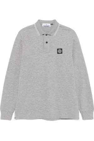 Stone Island Playera tipo polo manga larga